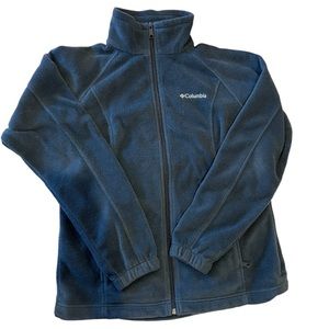 Womens Blue Columbia Fleece Full Zip Jacket Size Medium